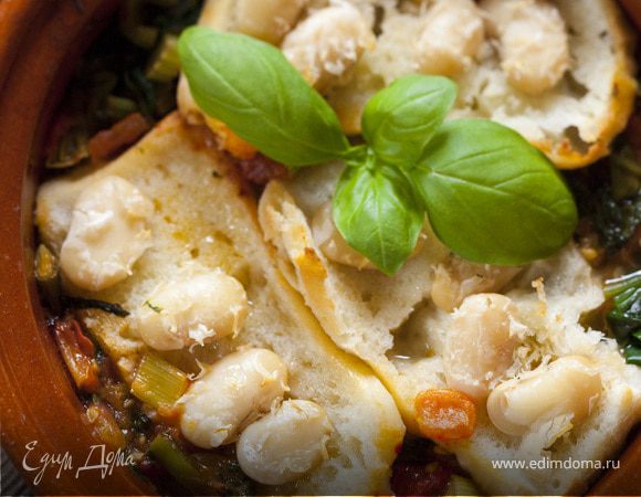 Запеченный суп с фасолью и щавелем Запеченный суп с фасолью и щавелем