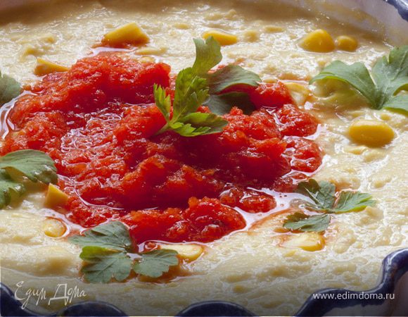 Суп-пюре из свежей кукурузы