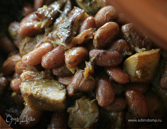 Фасоль с белыми грибами Фасоль с белыми грибами