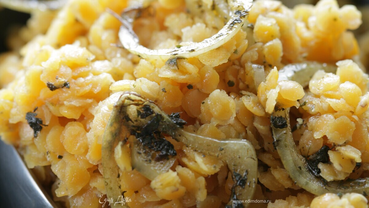 Чечевица с мятной заправкой