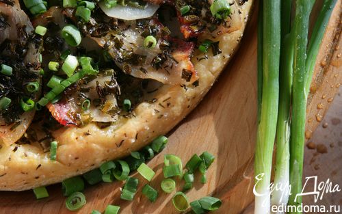 Рецепт Пицца с зеленым луком и чабрецом