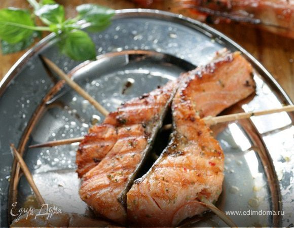 Семга на гриле