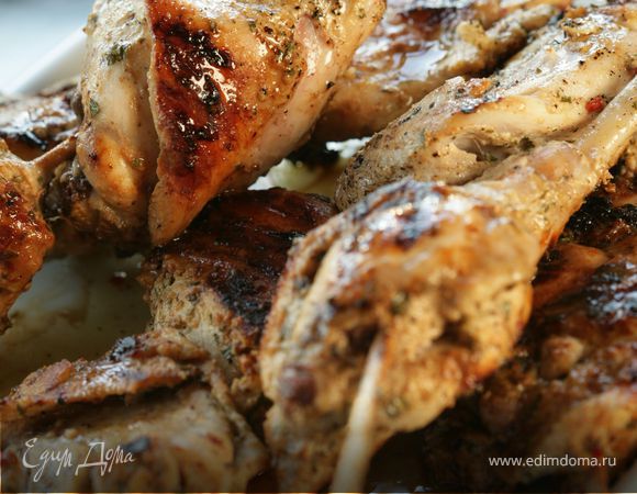 Ароматный кролик в маринаде на простокваше