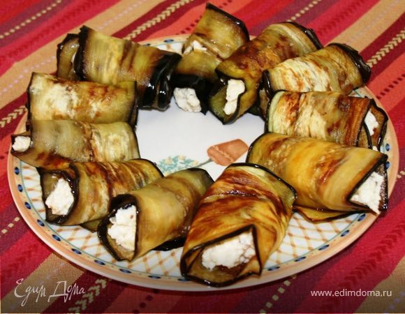 Рулетики из баклажанов