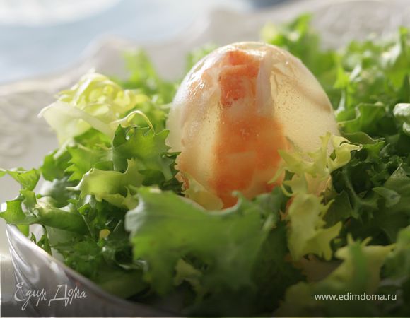 Мини-«аквариум» с морскими моллюсками и шпинатом Мини-«аквариум» с морскими моллюсками и шпинатом