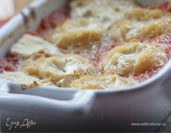 Тушеные помидоры с индийской лапшой «пападамы»  