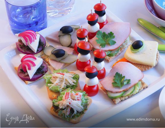 Овощное канапе с сыром