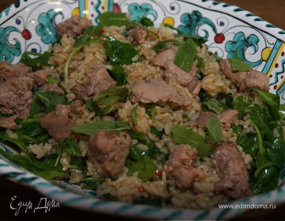 Салат из печени трески с рисом Салат из печени трески с рисом