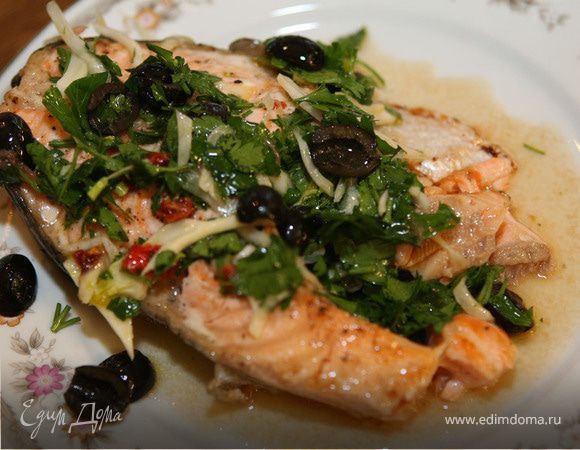 Семга с грейпфрутом и фенхелем Семга с грейпфрутом и фенхелем