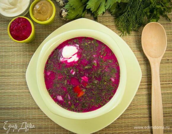 Рецепт классической окрошки со свеклой