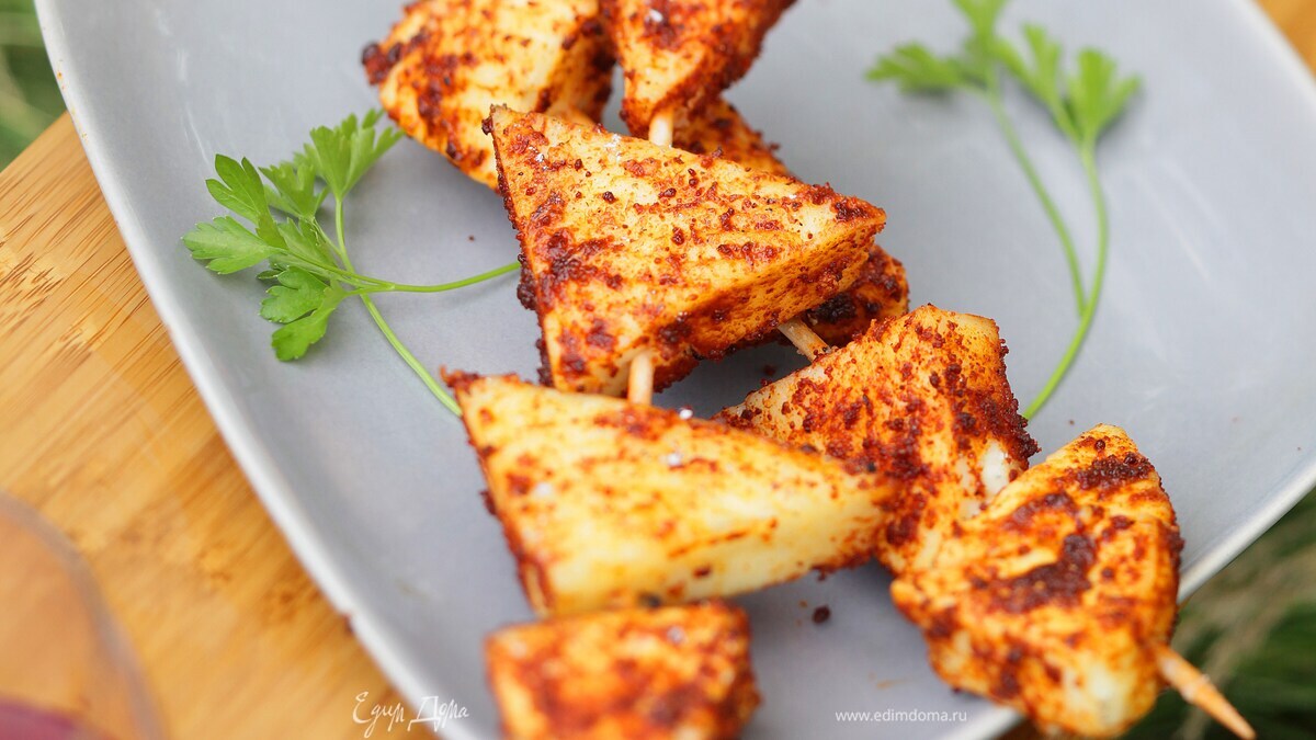 Сыр, запеченный в карри