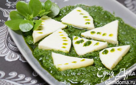 Рецепт Сыр в зеленом соусе