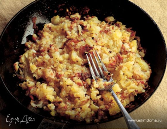 Жареный картофель с Панчетта Жареный картофель с Панчетта