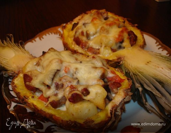 запечёные ананасы запечёные ананасы