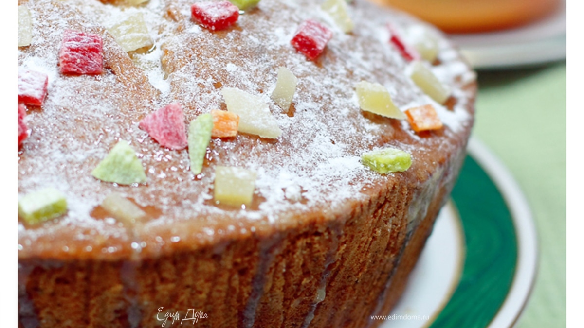 Кекс с маком и лимонной глазурью