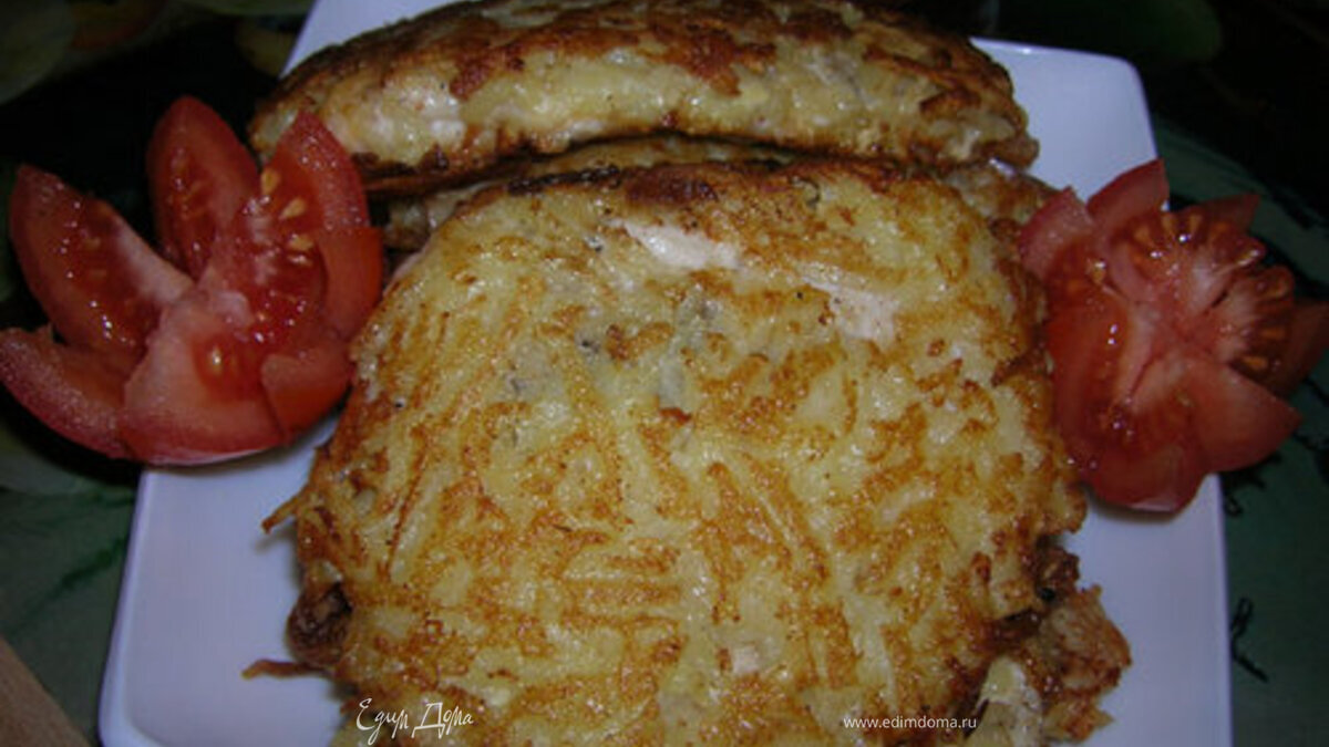 Куриные отбивные в картофельной стружке