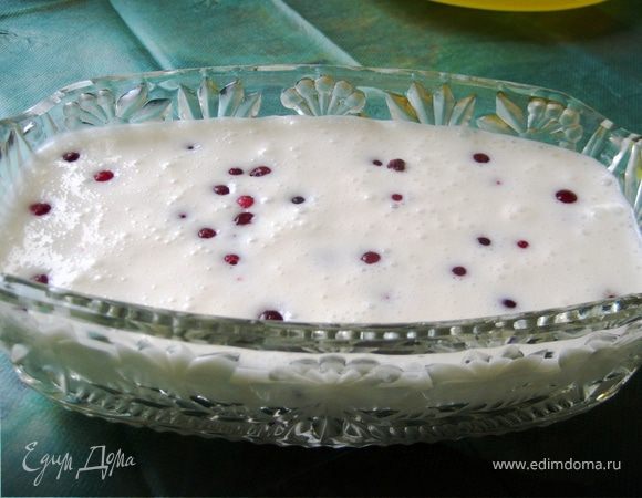 Десерт "Клюква на снегу"