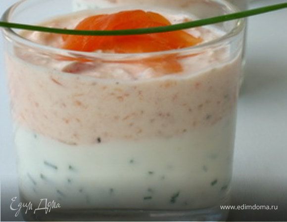 Verrines с копченой семгой и творогом Verrines с копченой семгой и творогом