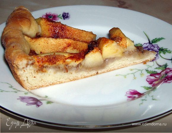 Открытый пирог с яблоками Открытый пирог с яблоками