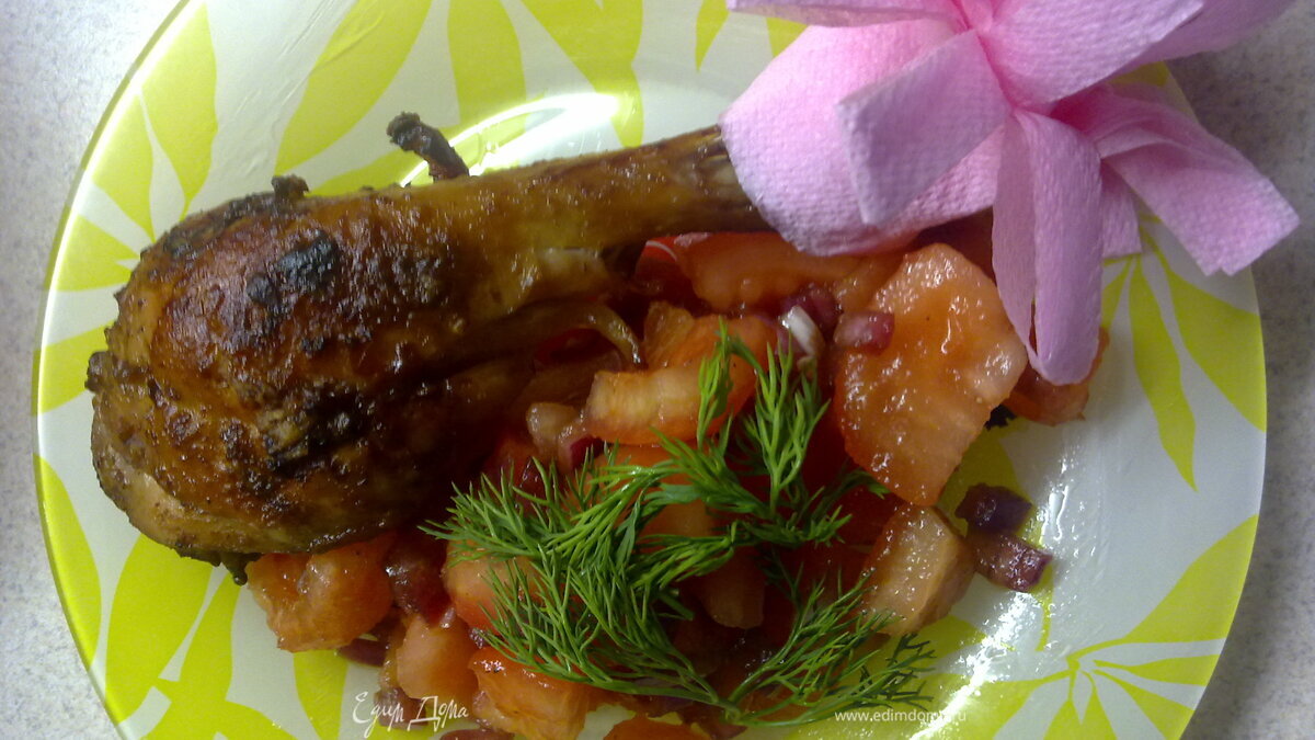 Куринные ножки в чесночно-лимонном маринаде