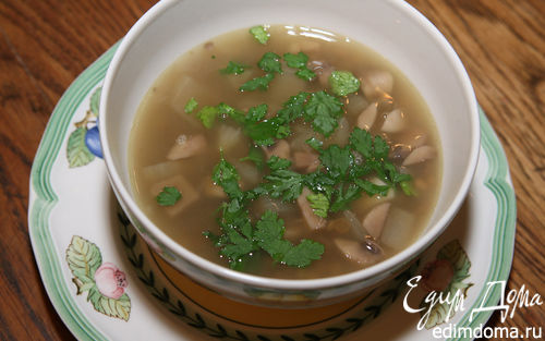 Рецепт Суп из чечевицы с грибами