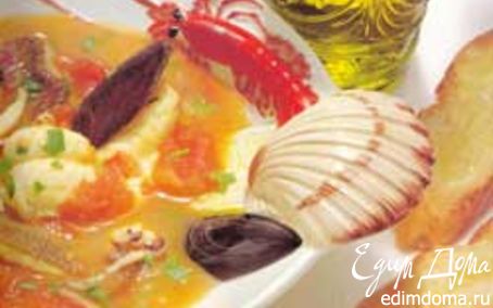 Рецепт Cacciucco alla livornese - Густой суп из морепроду