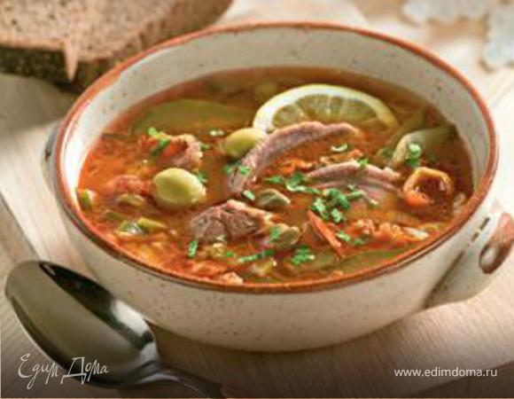 Солянка сборная, с языком и почками Солянка сборная, с языком и почками
