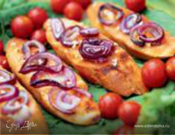 Брусчета с луком-гриль