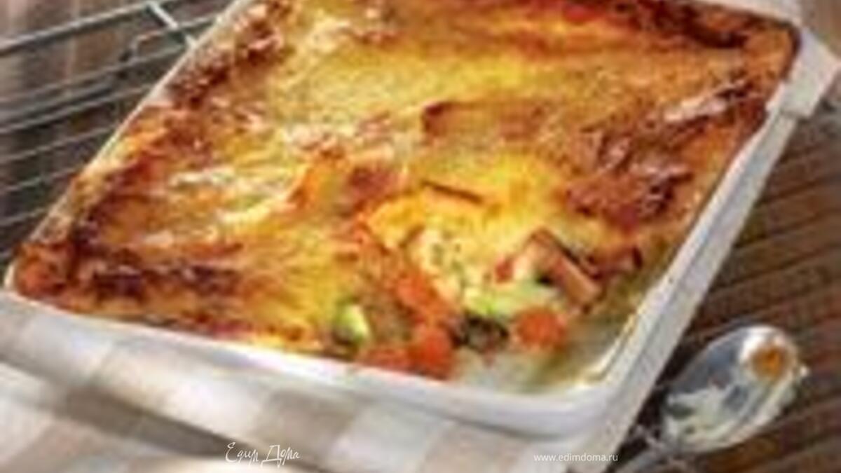 Картофельная запеканка с мясом индейки и клюквенны