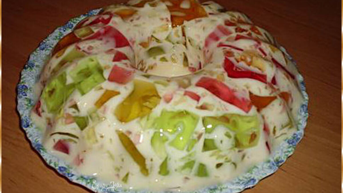 Желейный тортик с фруктами