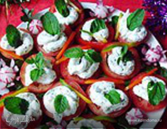 Помидоры с фетой и сладким перцем Помидоры с фетой и сладким перцем