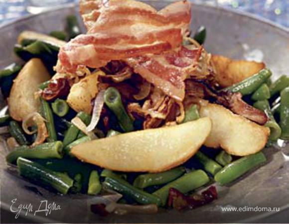 Теплый картофельный салат с грибами Теплый картофельный салат с грибами