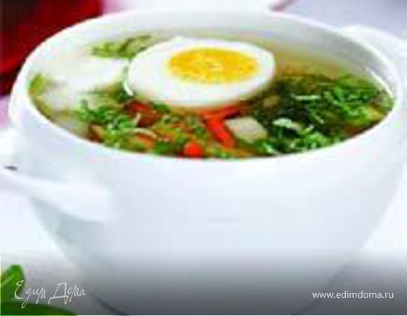 Дачный суп с крапивой и щавелем