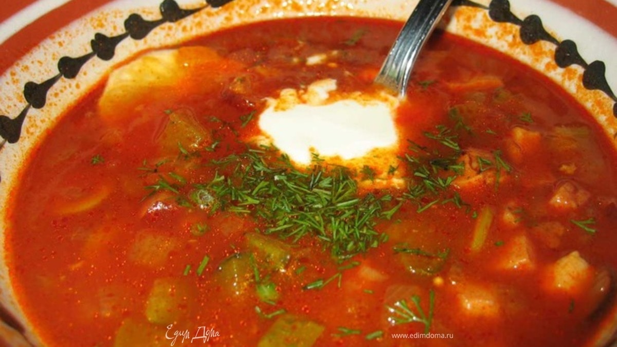 Борщ киевский с грибами