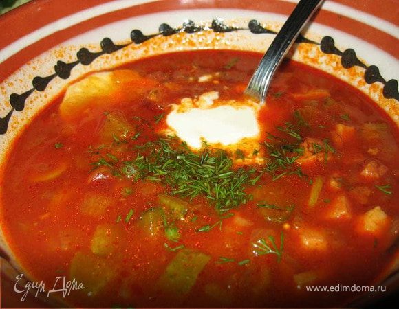 Борщ киевский с грибами Борщ киевский с грибами