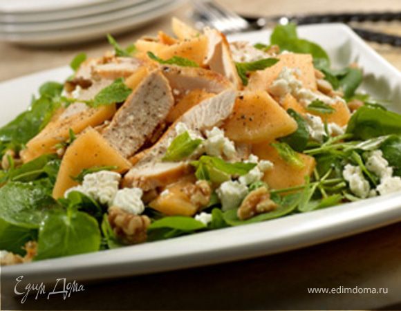 Салат из курицы с дыней Салат из курицы с дыней