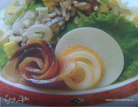 Салат из сельди с рисом Салат из сельди с рисом