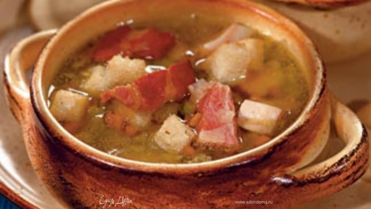 Гороховый суп с копченой курицей