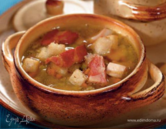 Гороховый суп с копченой курицей