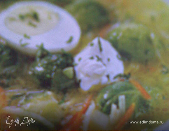 Суп с брюссельской капустой