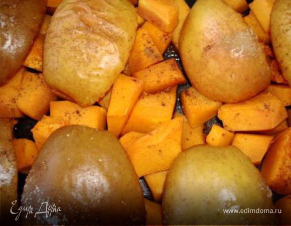 Тыква с яблоками в духовке Тыква с яблоками в духовке