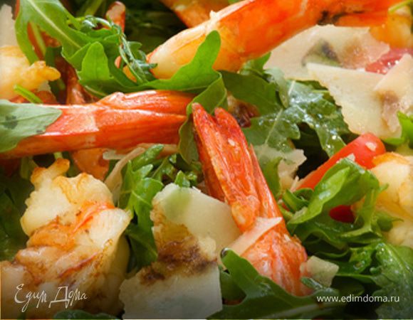 Салат с креветками и руколой Салат с креветками и руколой