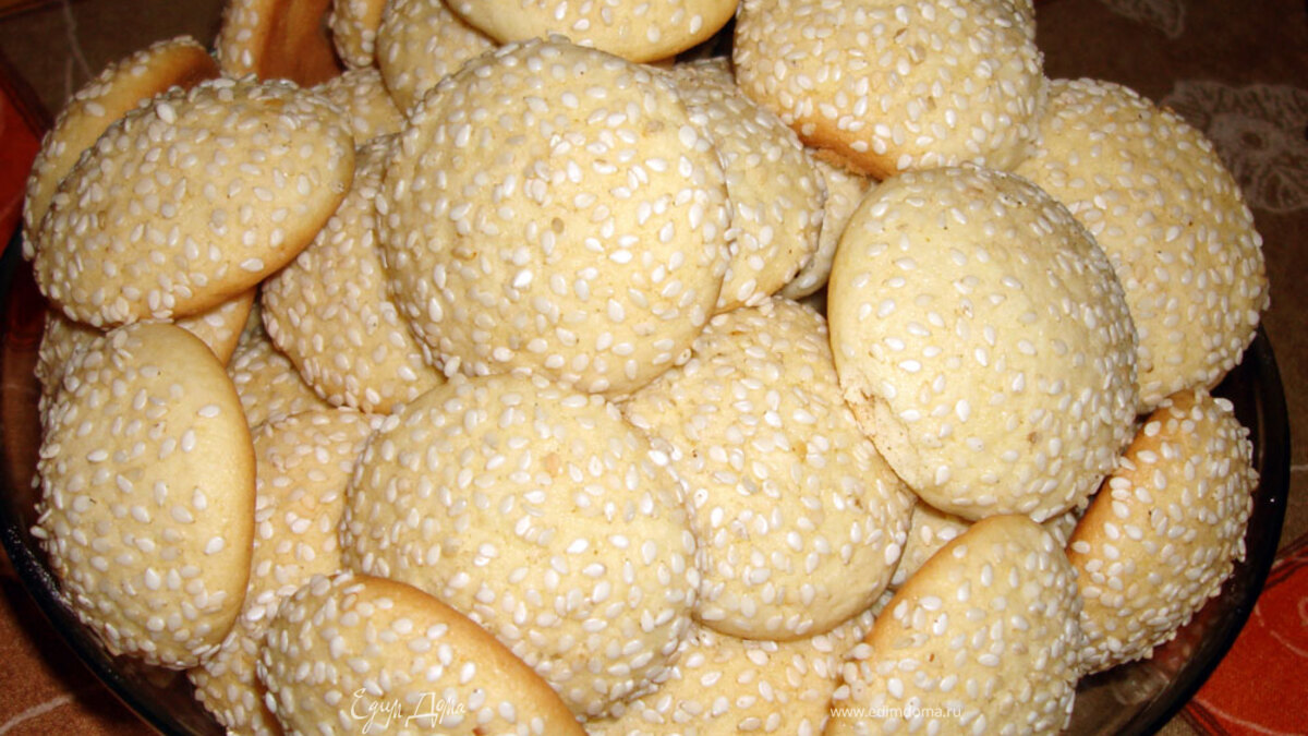 Печенье домашнее с кунжутом