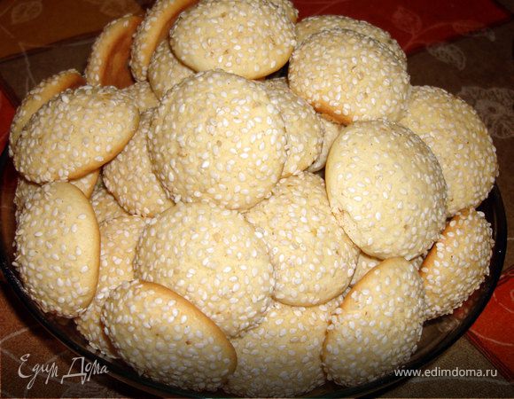 Печенье домашнее с кунжутом