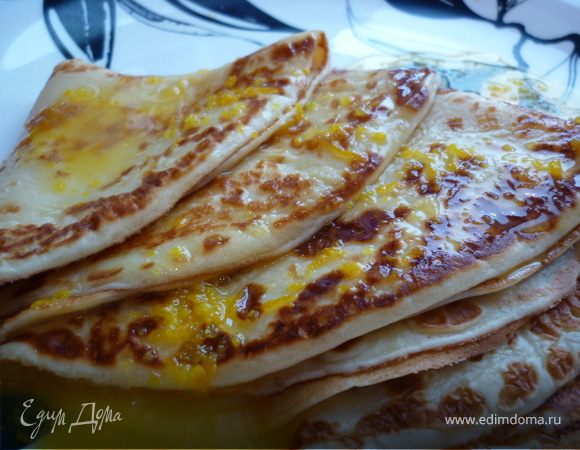 Блинчики по-французски с апельсиновой карамелью
