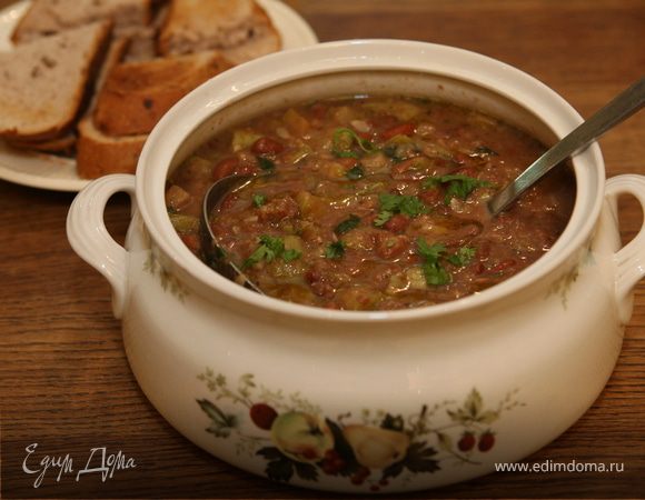 Суп из фасоли с кабачками Суп из фасоли с кабачками