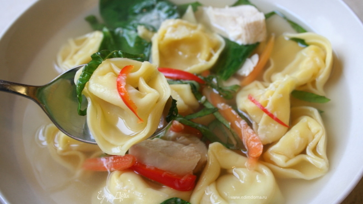 Суп с тортеллини для ленивых :)