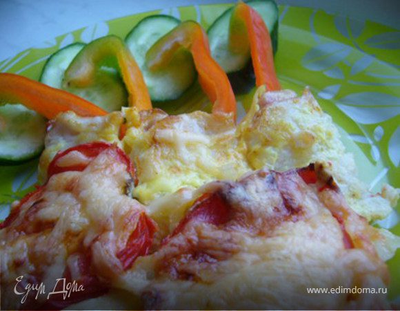 Морской язык с лимоном и сыром