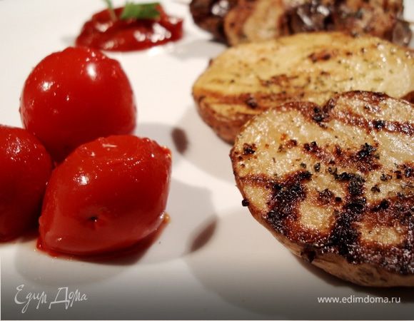 Картофель с пряностями на гриле