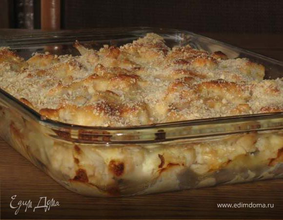 Цветная капуста под сырным соусом Цветная капуста под сырным соусом